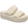 Crocs Brooklyn Buckle Low Wedge Women's Sandstone Sandals