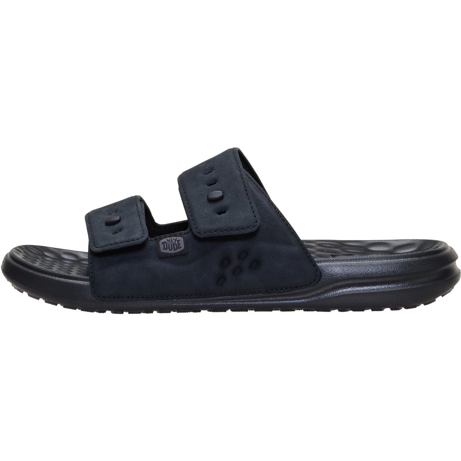 HEYDUDE Wave 2 Strap Polyurethane Men's Black/Black Sandals