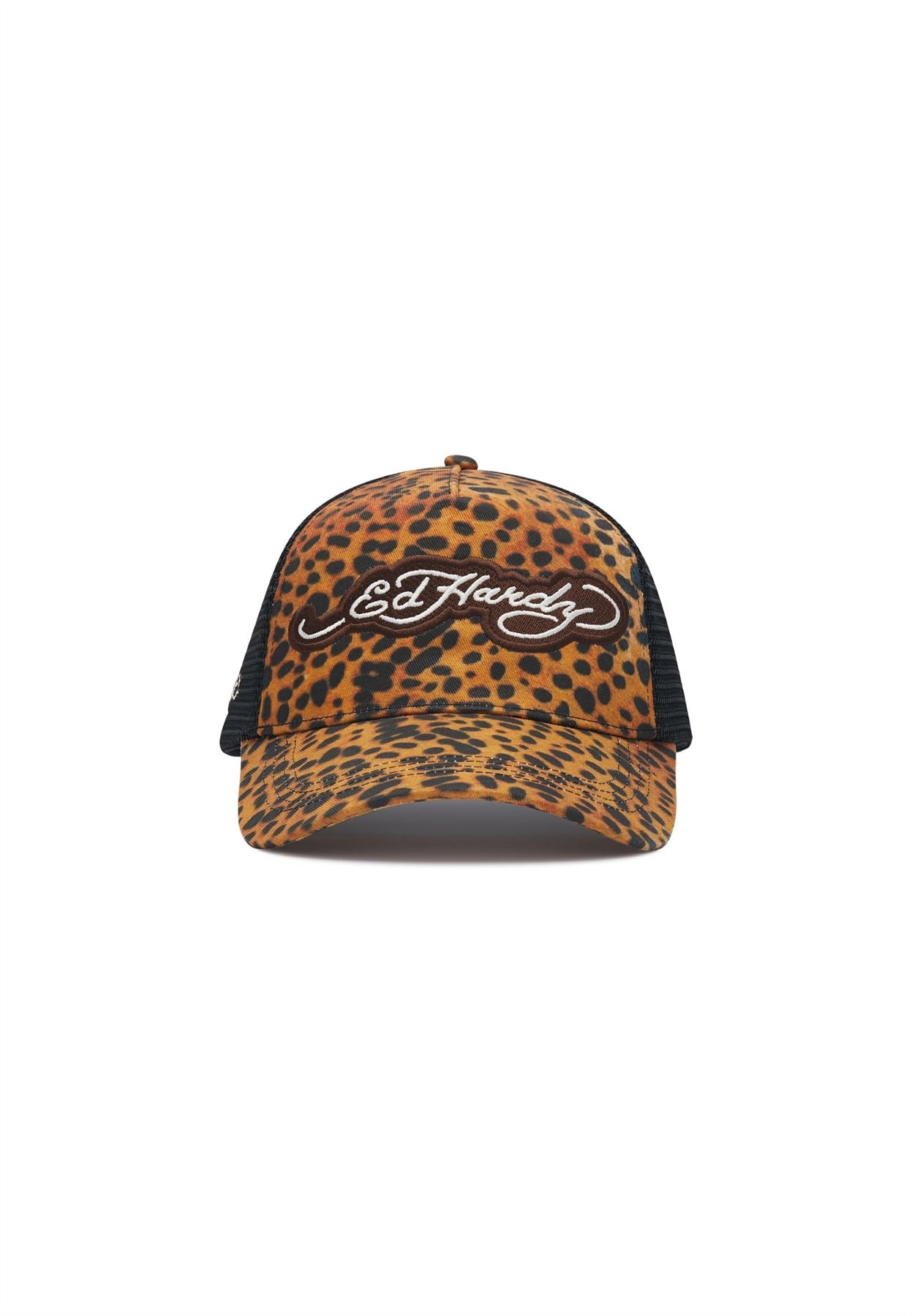 Ed Hardy 5 Panel Trucker Leopard Print Caps