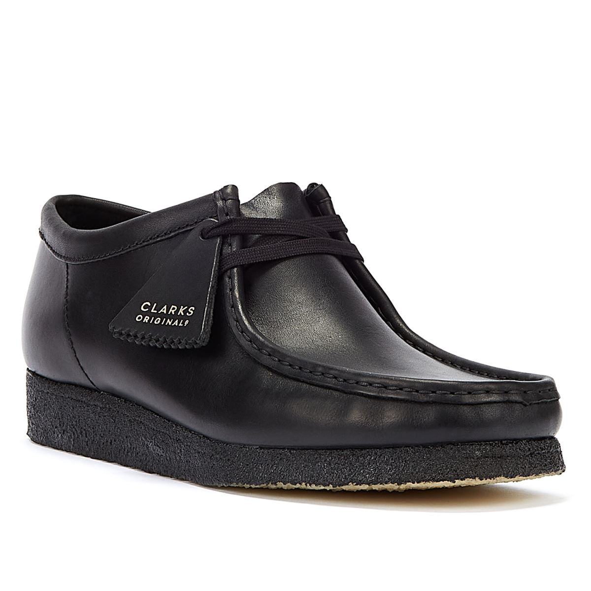 Clarks Wallabee Leather Men's Black Lace-Up Shoes