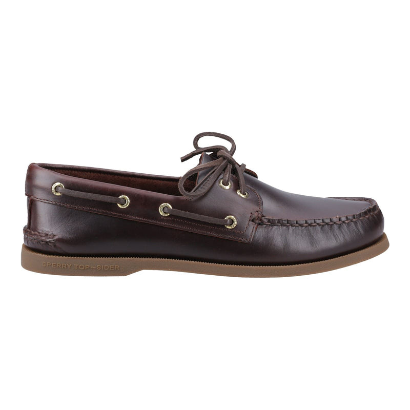 Sperry Authentic 2 Eye Leather Men's Amaretto Boat Shoes