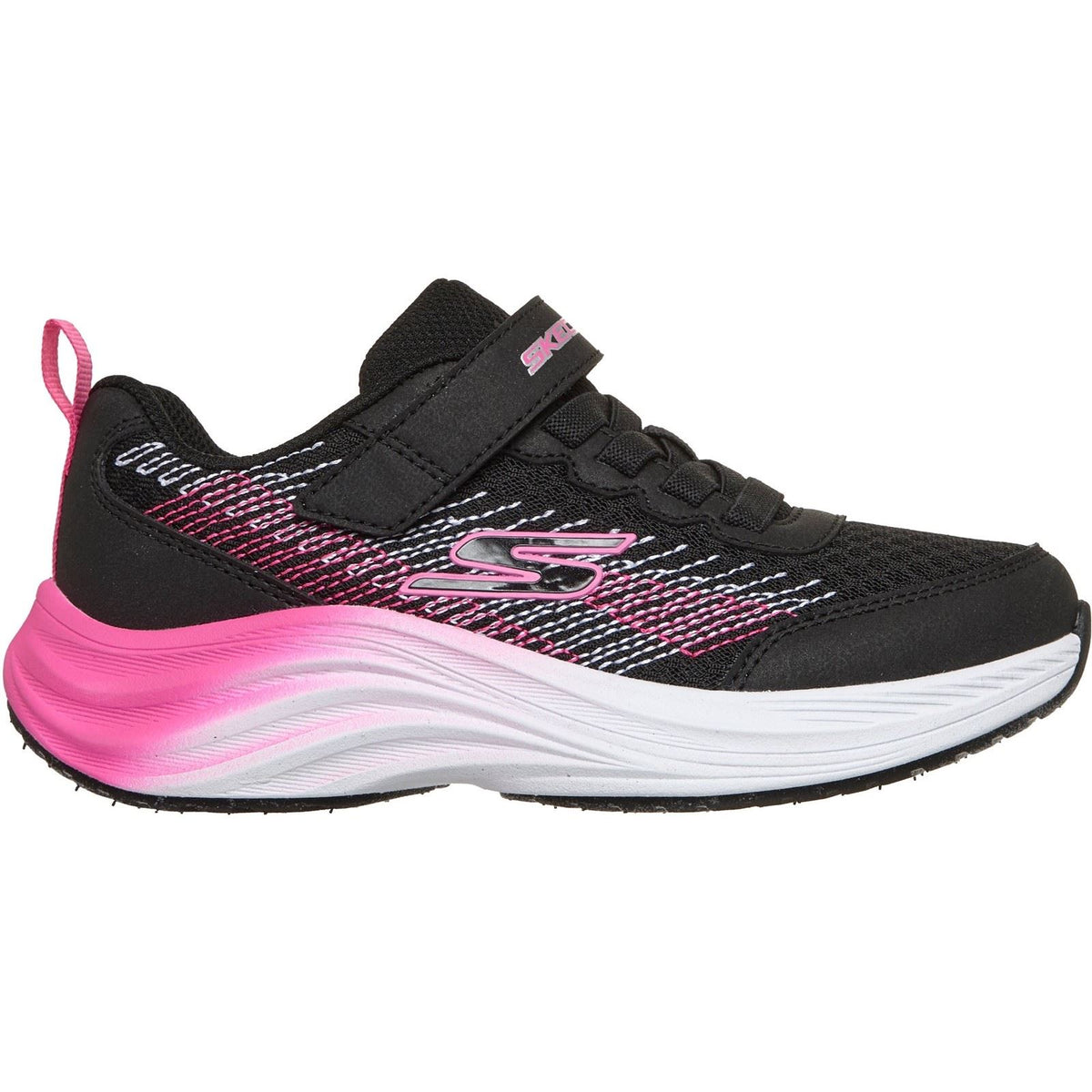Skechers Elite Sport Pulse Girl's Black/Hot Pink Trainers