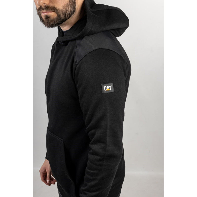 Caterpillar Essentials Synthetic Men's Black Hooded Sweatshirt