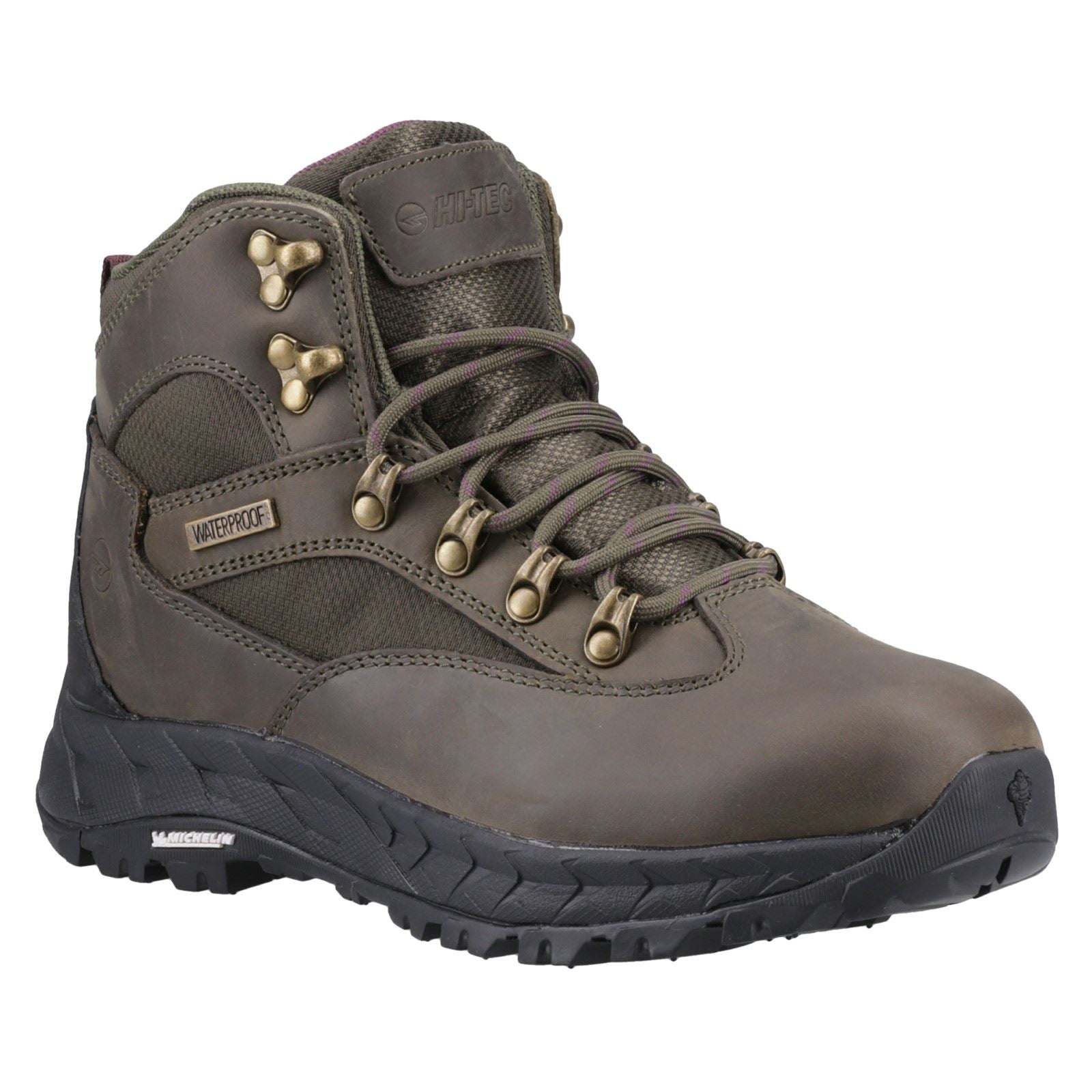 Hi-Tec Euro Trail Leather Women's Khaki Hiking Boots