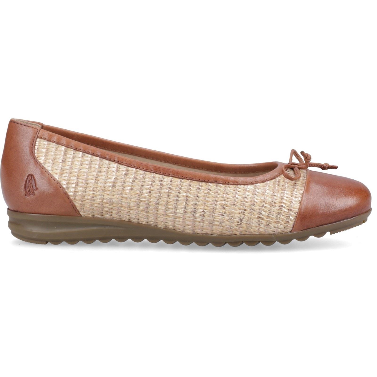 Hush Puppies Laurie Toe Cap Leather Women's Tan Standard Flats