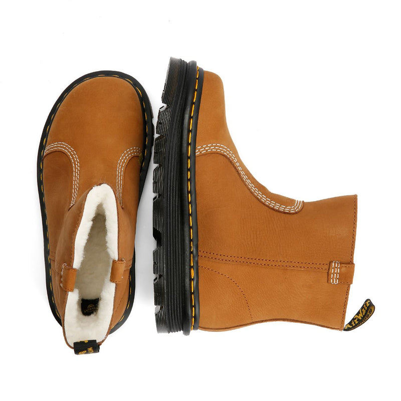 Dr. Martens Zebzag Rigger Milled Nubuck Women's Desert Brown Boots