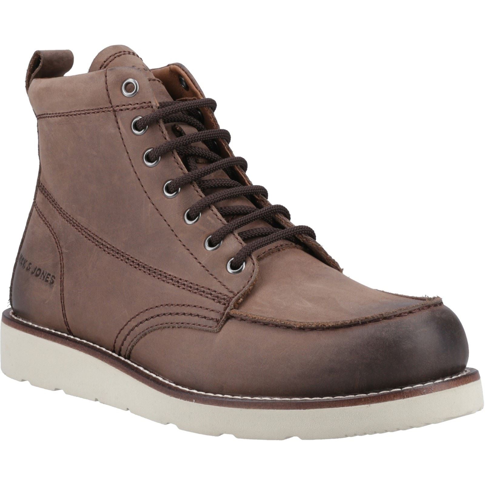 Jack & Jones Toronto Leather Men's Brown Stone Ankle Boots