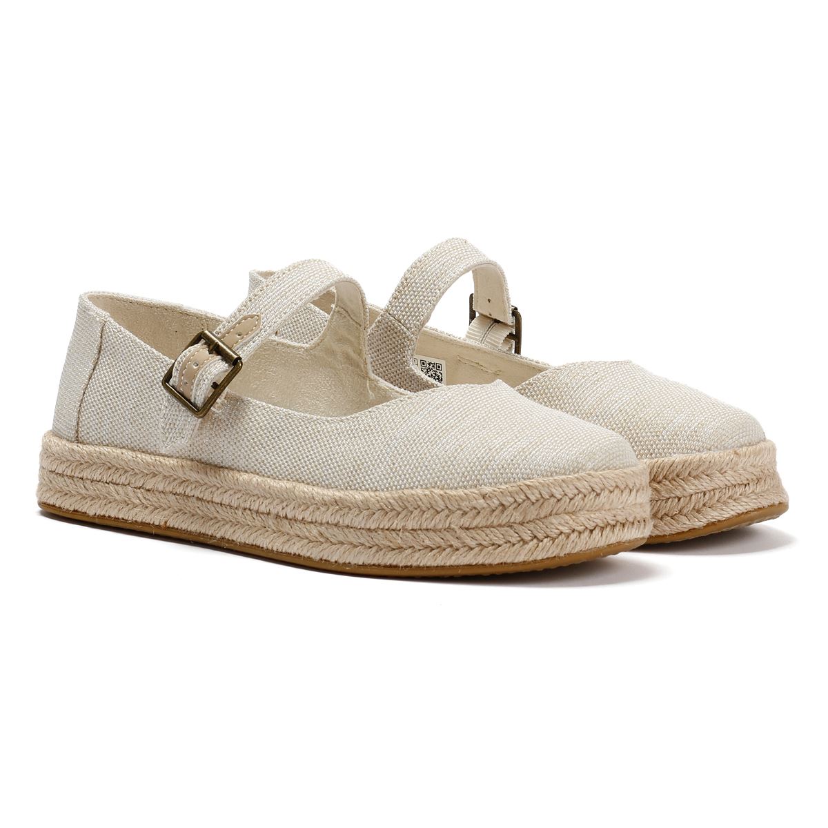 TOMS Carolina Mary Jane Textile Women's Natural Espadrilles