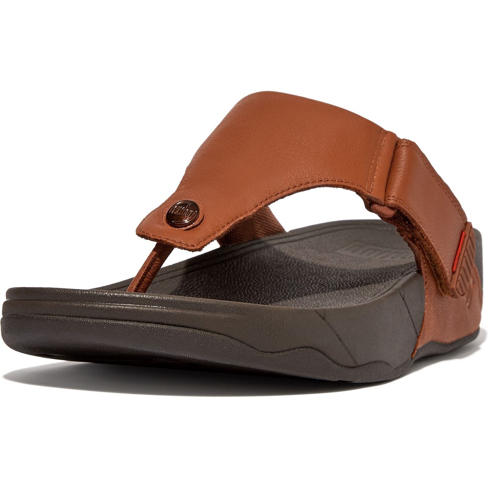 Fitflop Trakk II Leather Men's Dark Tan Sandals