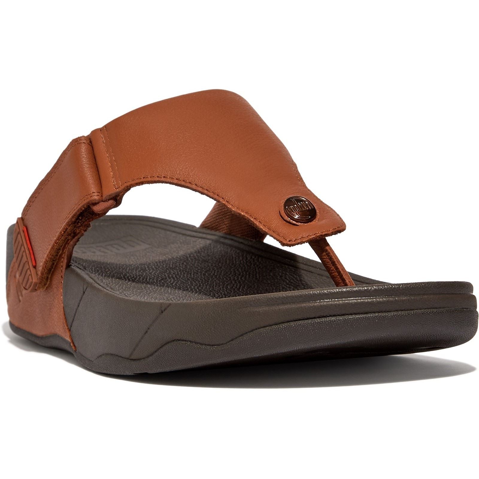 Fitflop Trakk II Leather Men's Dark Tan Sandals