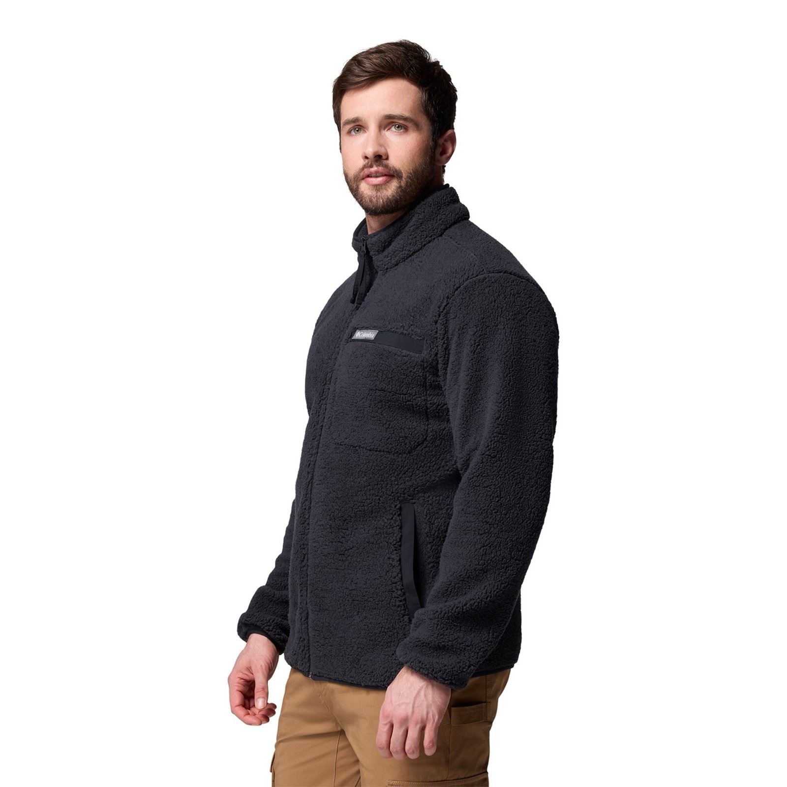 Columbia Rugged Ridge High Pile Full Zip Men's Black Fleece Jacket