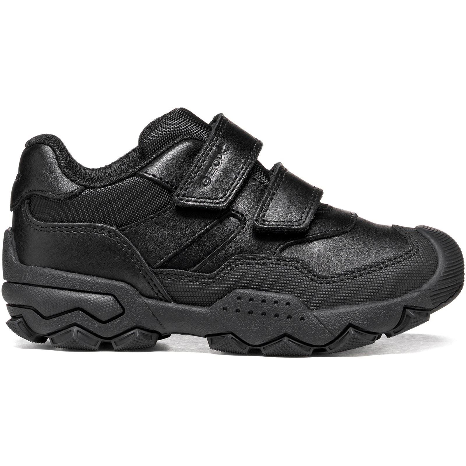 Geox J Buller Leather Boy's Black Trainers