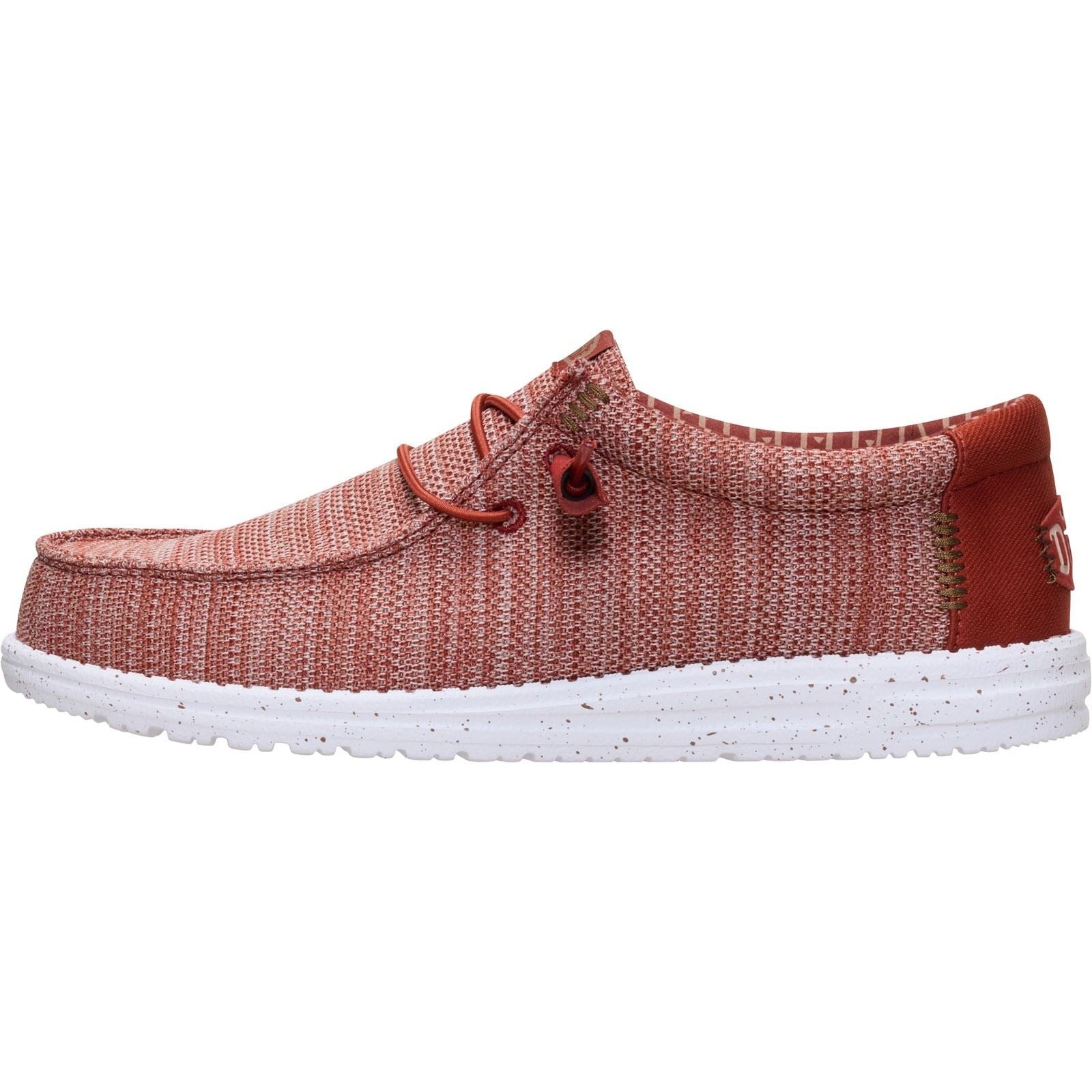 HEYDUDE Wally Stretch Sox Polyester Men's Burnt Red/Multi Loafers