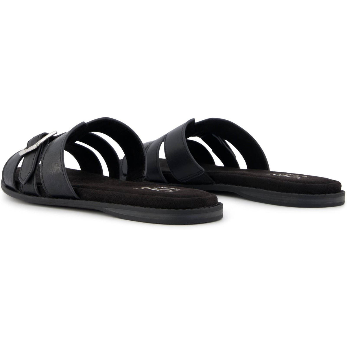 TOMS Sol Leather Women's Black Sandals