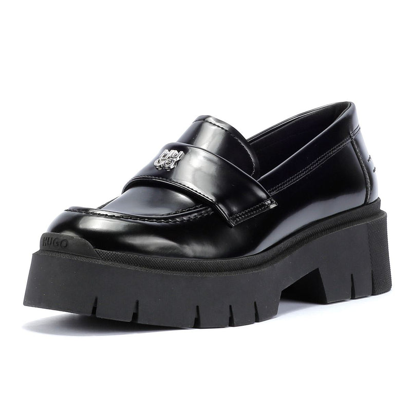 Hugo Kris Leather Women's Black Loafers