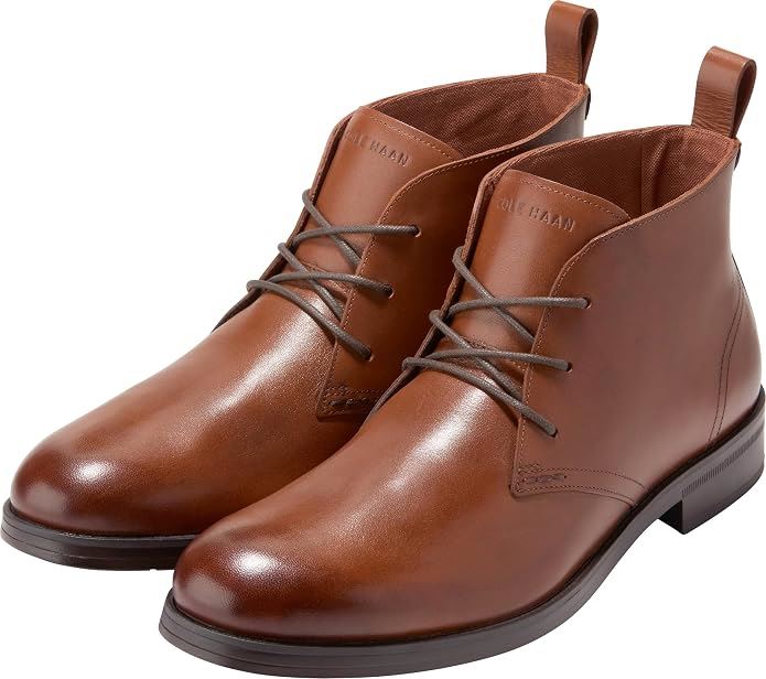 Cole Haan Newmark Grand Flexcraft Leather Men's Tan Chukka Boots