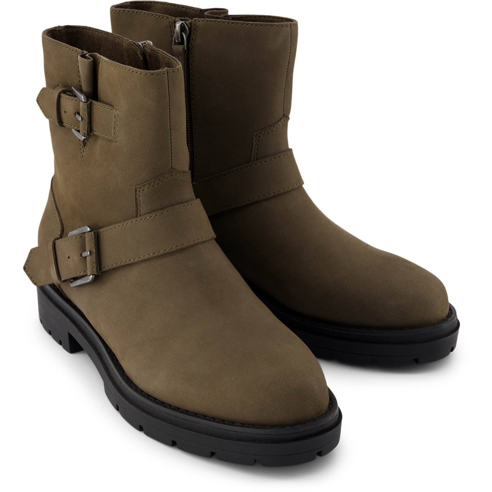 TOMS Ionie Moto Leather Women's Canteen Boots