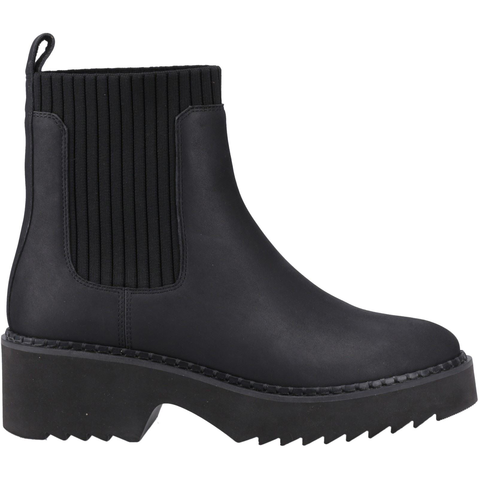 TOMS Millie Leather Women's Black Heeled Ankle Boots