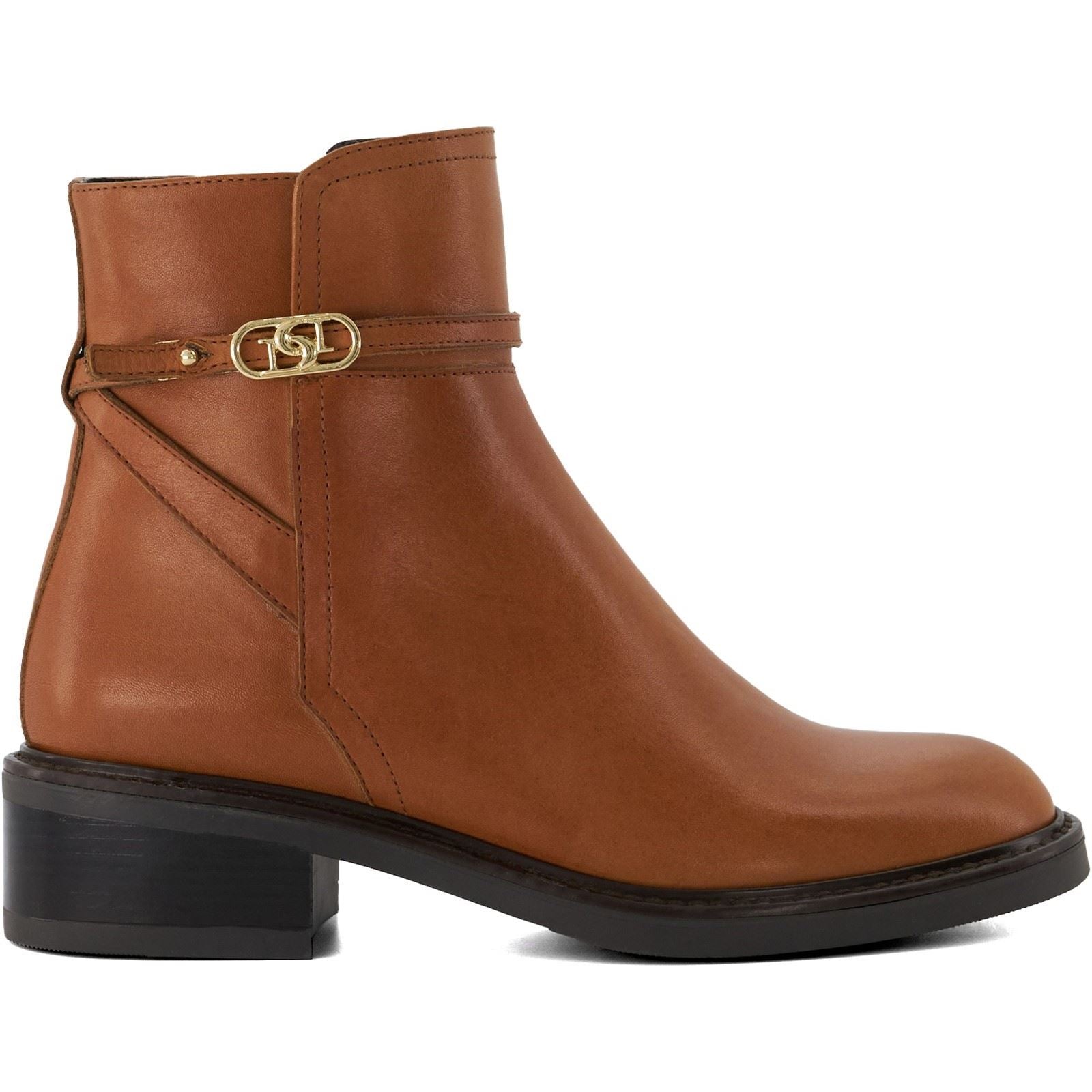 Dune Praising Leather Women's Tan Boots