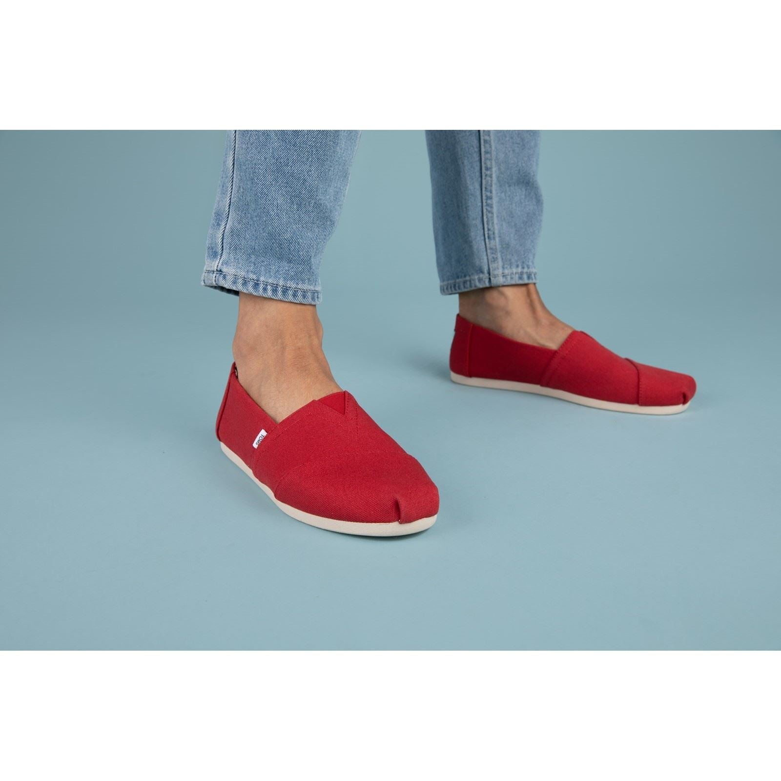 TOMS Alpargata 100% Cotton Men's Red Espadrilles