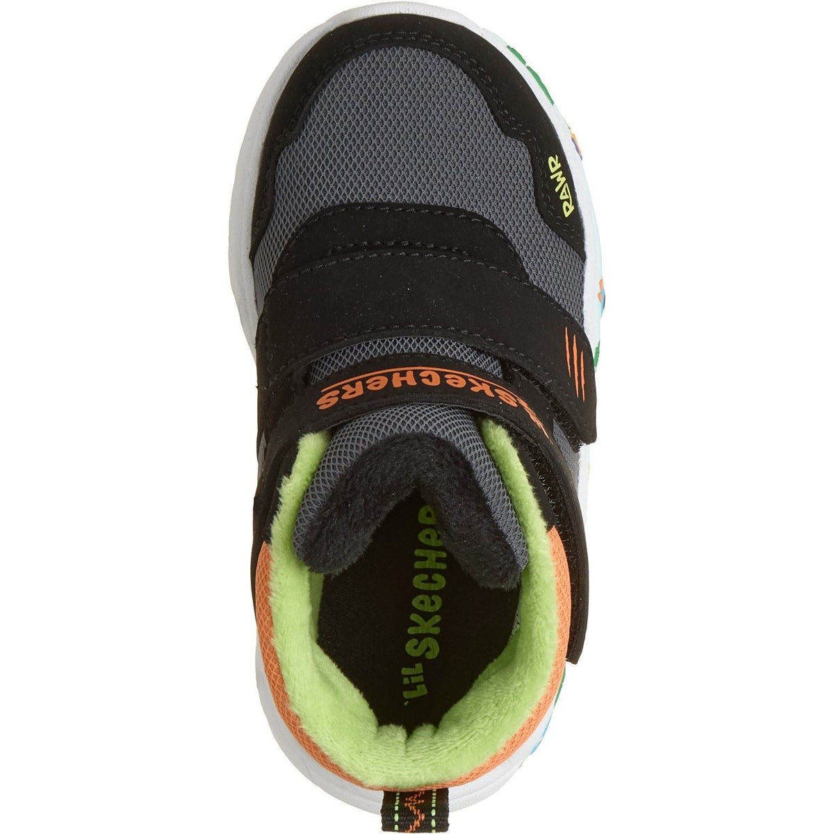 Skechers Play Scene Frosty Pals Boy's Black/Charcoal/Orange Trainers