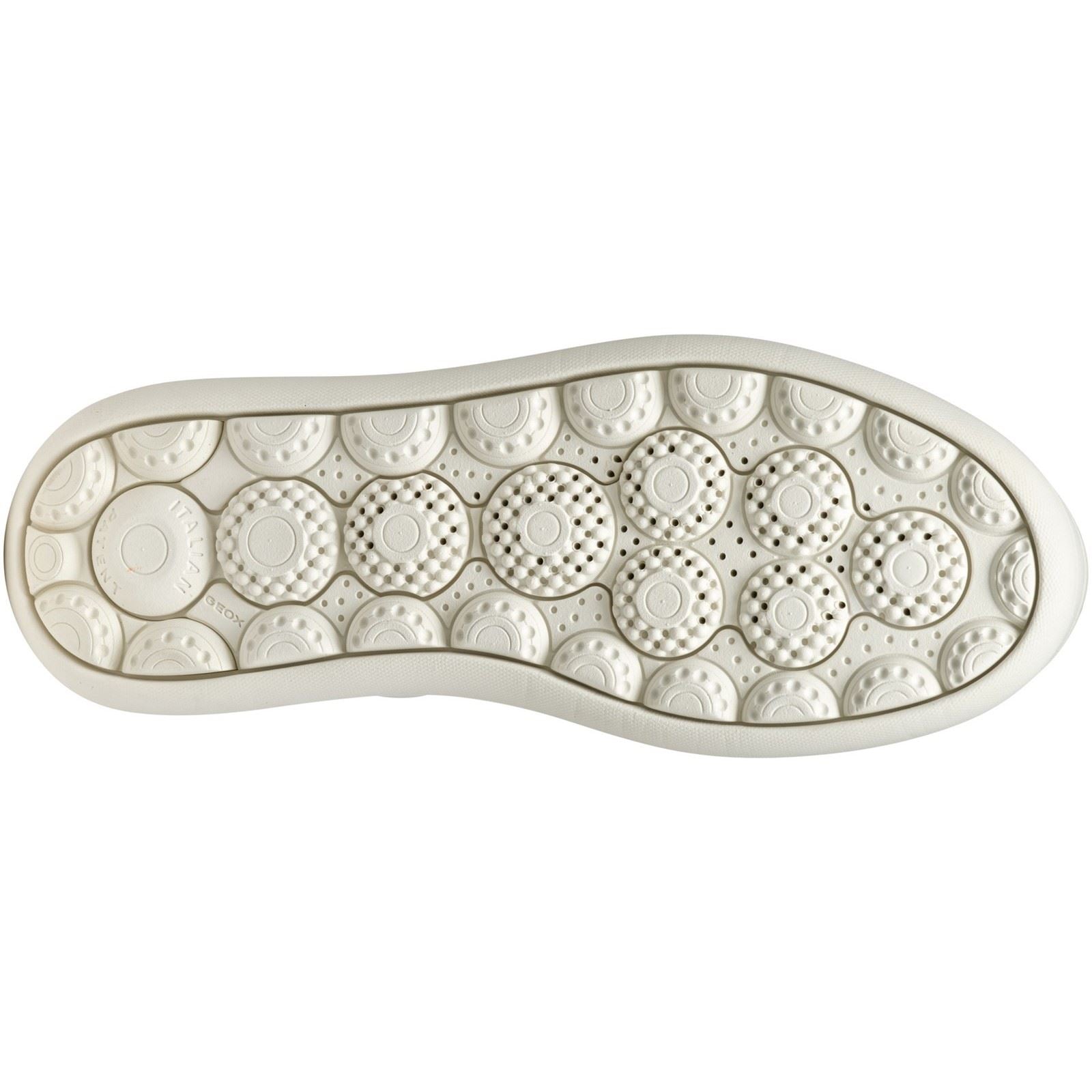 Geox D SPHERICA ECUB-2 Women's White/Light Gold Trainers