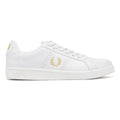 Fred Perry B721 Leather Men's White/Metallic Gold Trainers