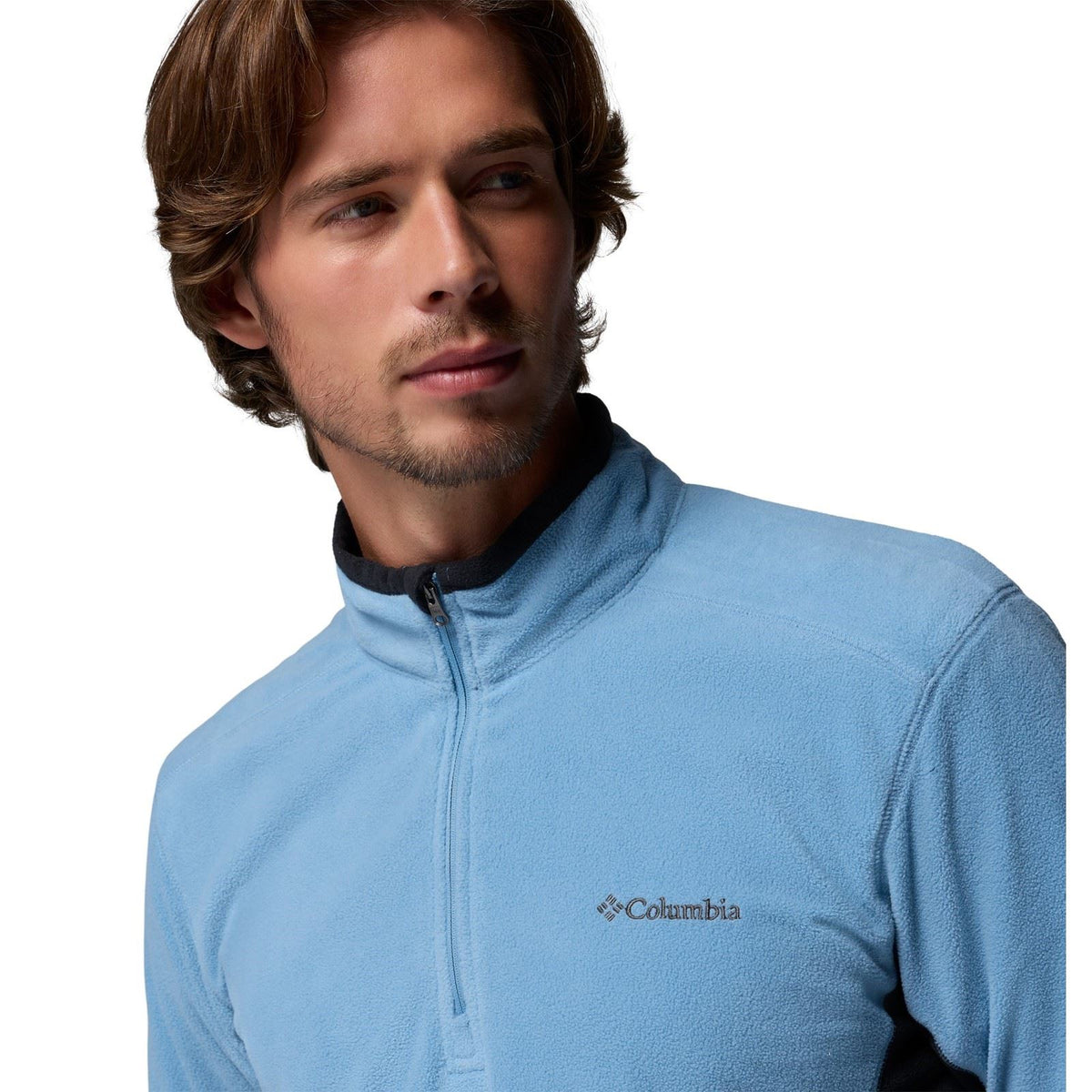 Columbia Klamath Range II Half Zip Polyester Men's Blue Fleece Pullover