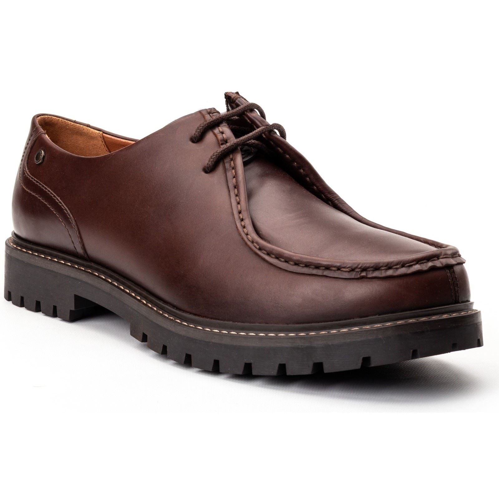 Base London Carbon Leather Men's Brown Moccasins Shoes