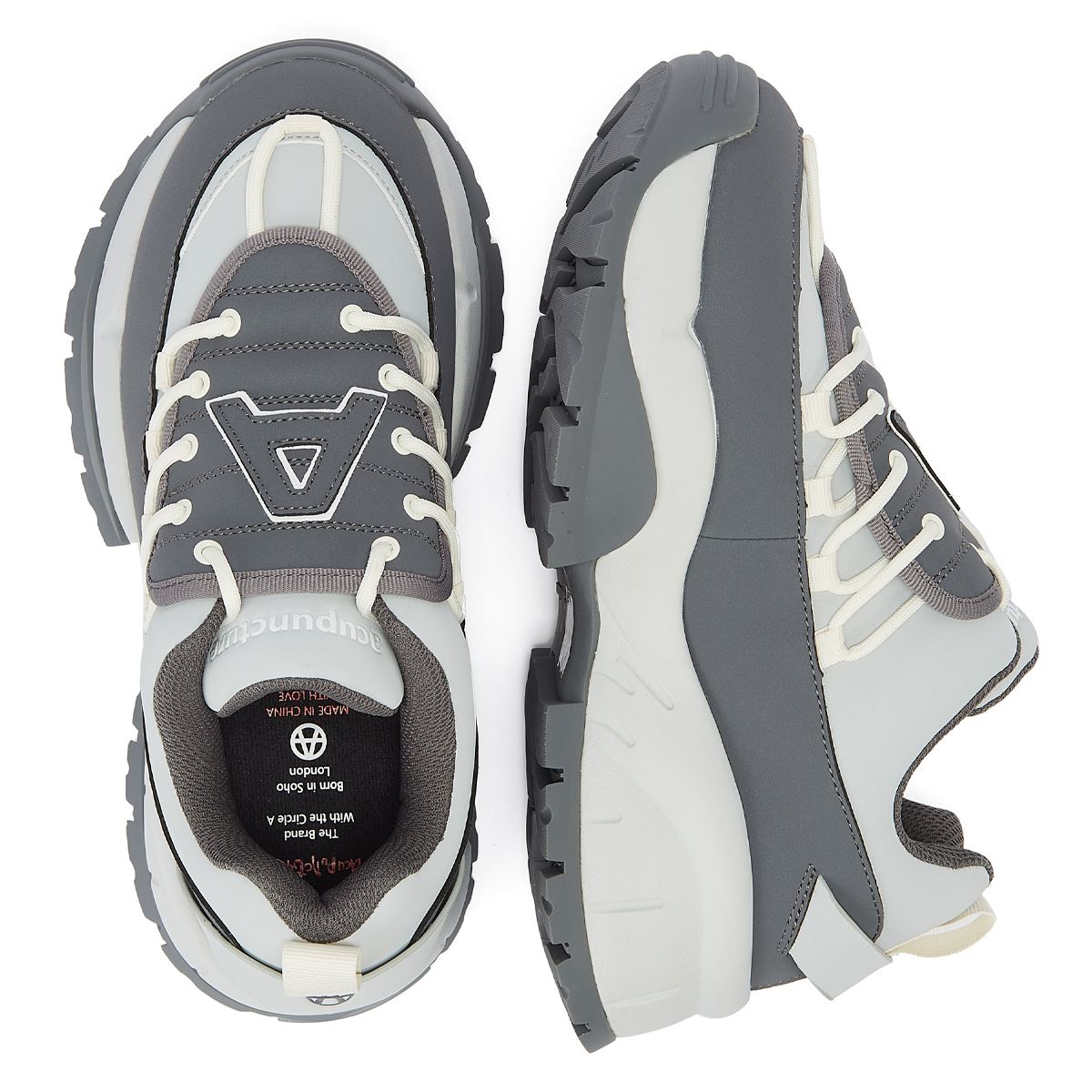 Acupuncture Gingypock Grey Trainers