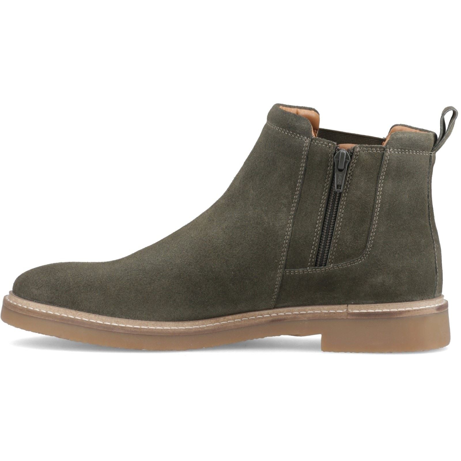 Hush Puppies Gareth Chelsea Leather Men's Khaki Boots
