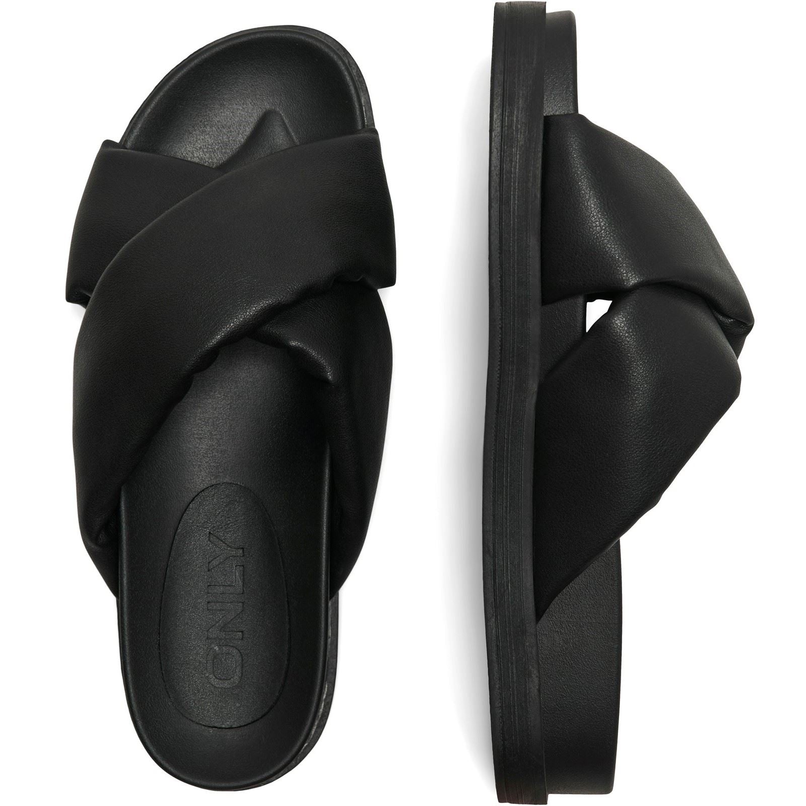 ONLY MINNIE-12 Synthetic Women's Black Mules