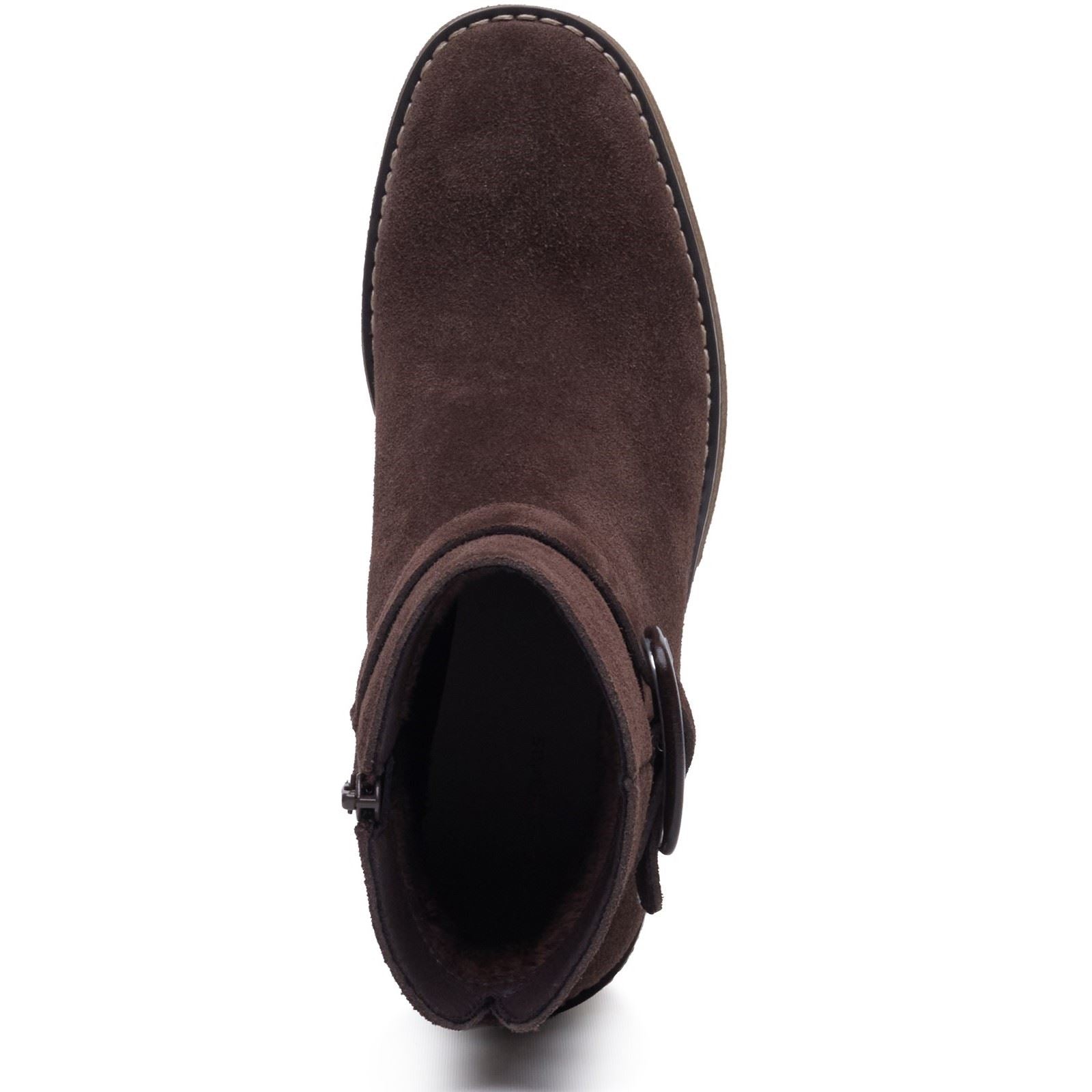 Hush Puppies Fearne Suede Women's Chocolate Heeled Ankle Boots