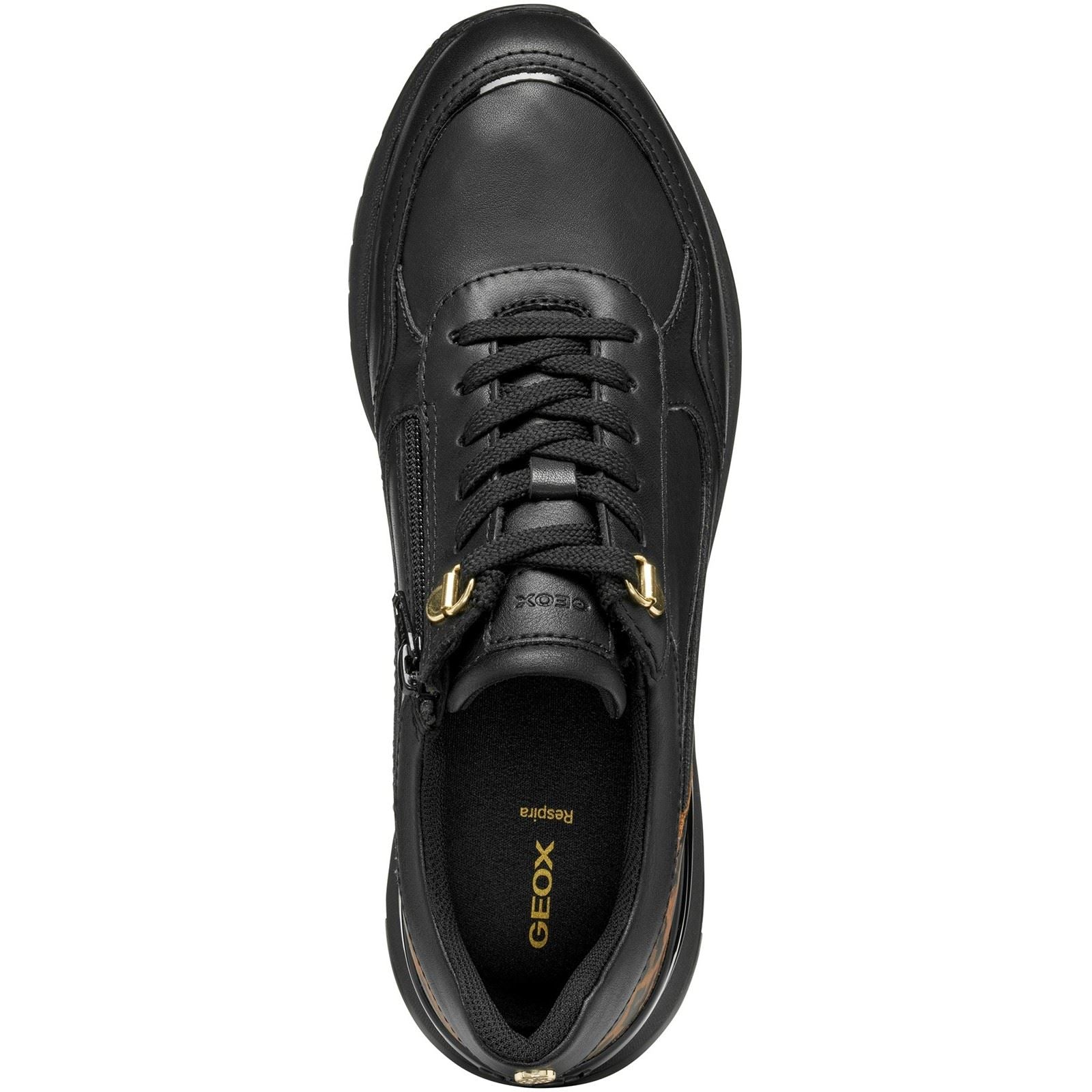 Geox D Desya A Leather Women's Black Trainers
