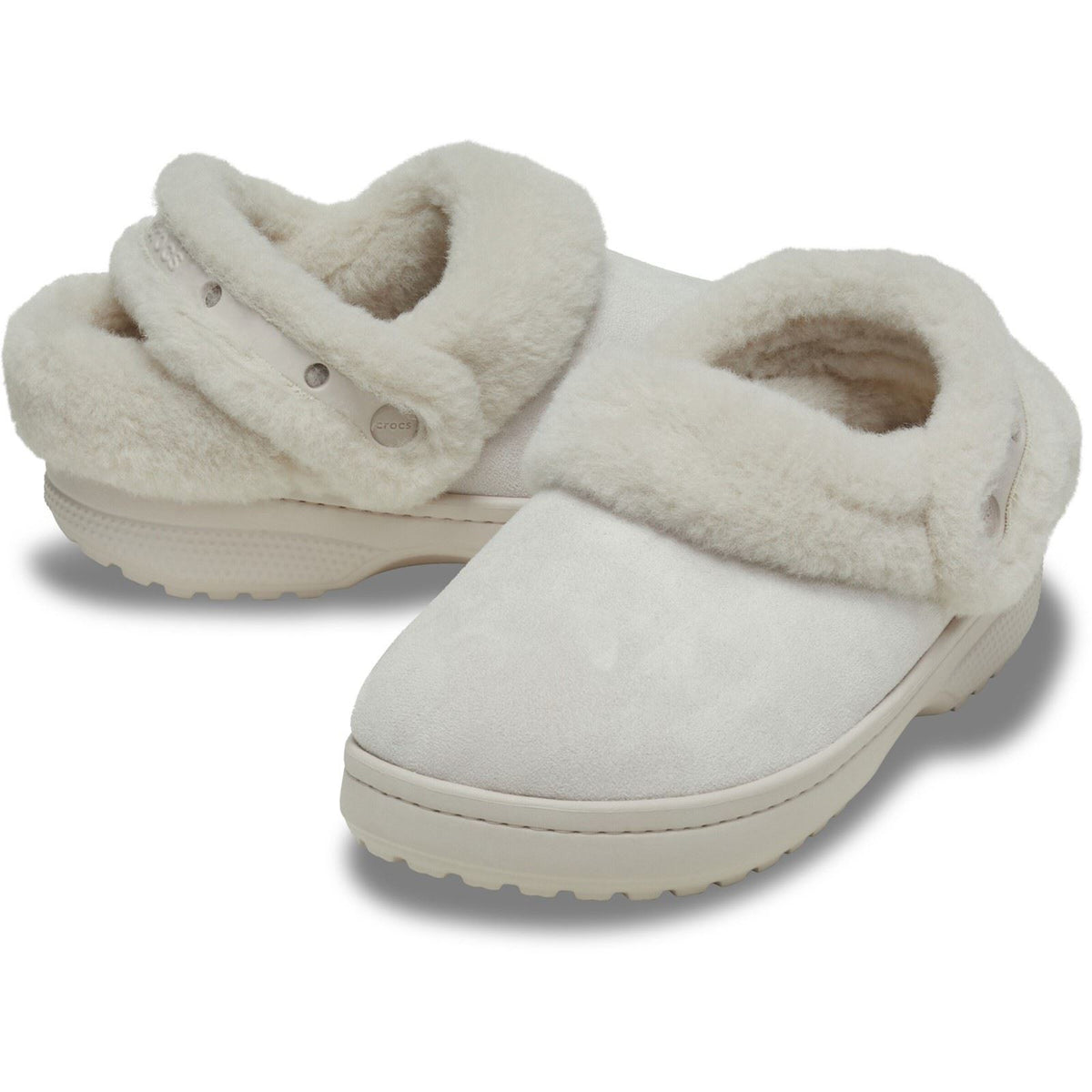 Crocs Unfurgettable Vegan Suede Polyester Women's Cocoa Cream Clogs