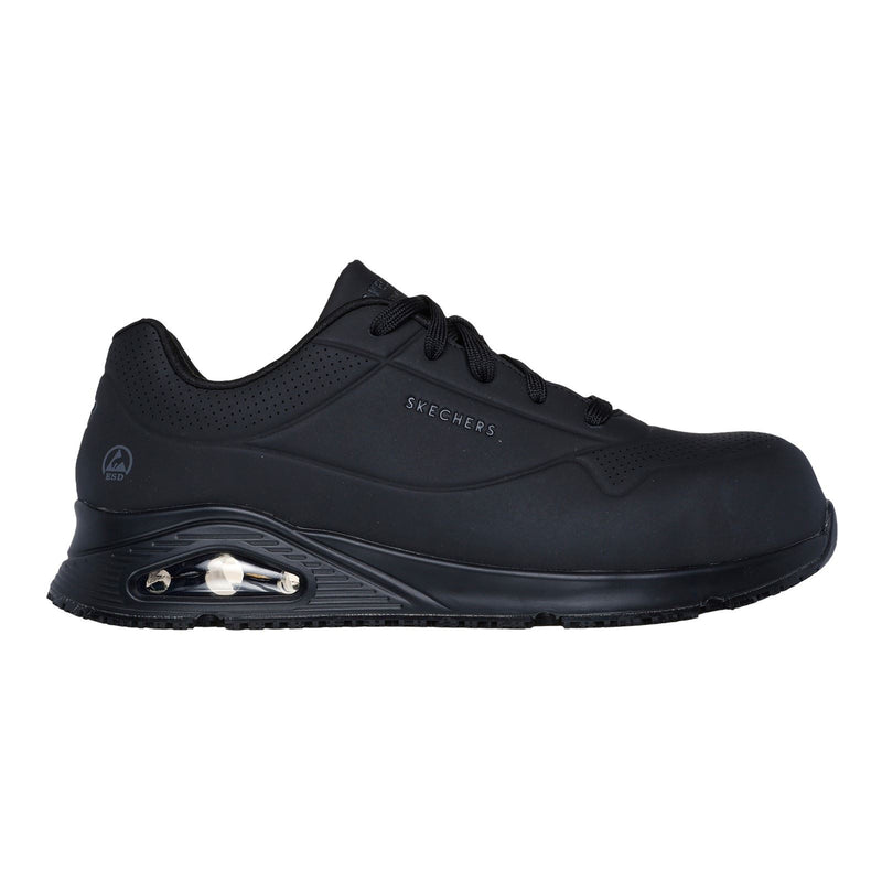 Skechers Workwear Uno SR - Doltin Durabuck Men's Black Safety Trainers