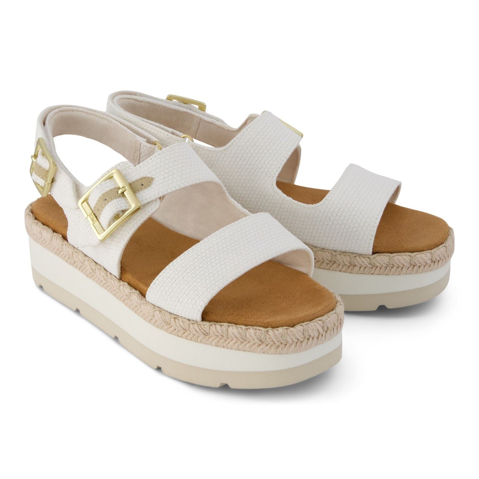 TOMS Giana Textile Women's White Beachside Sandals