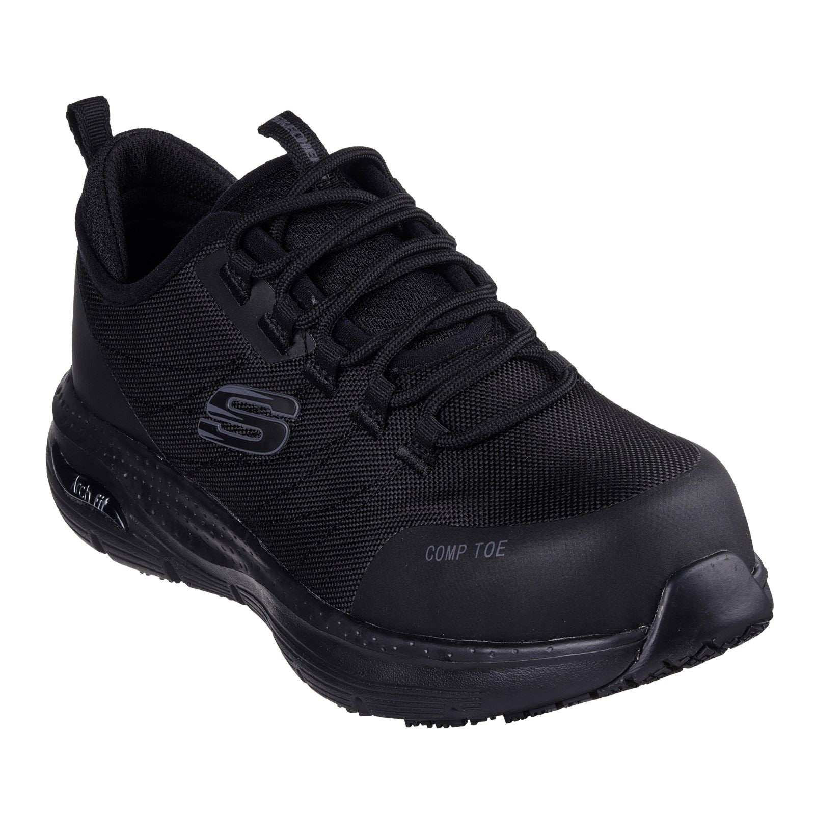 Skechers Workwear Arch Fit SR Ebinal Textile Women's Black Safety Trainers