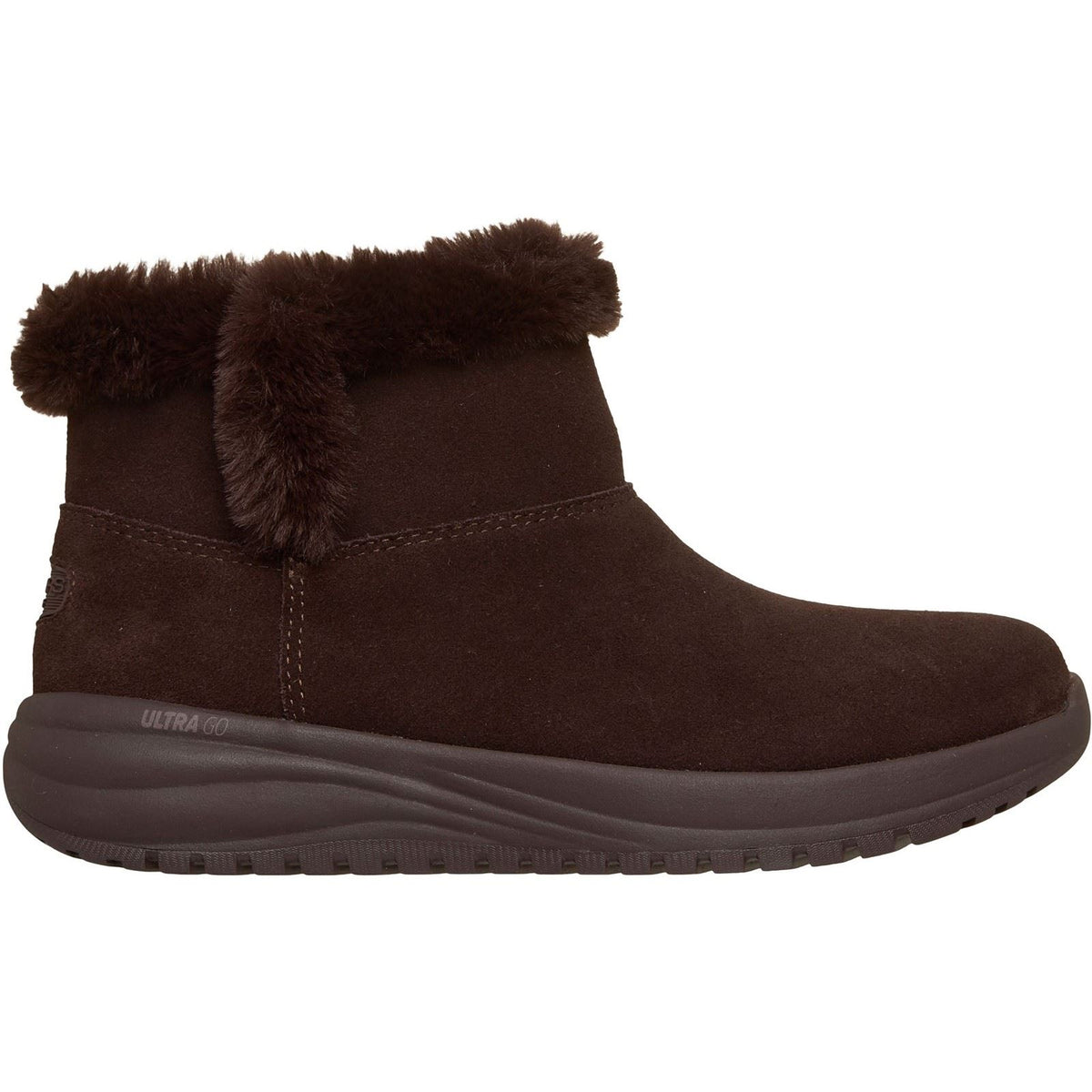 Skechers On-The-Go Stellar Cozy Step Leather Women's Brown Winter Ankle Boots