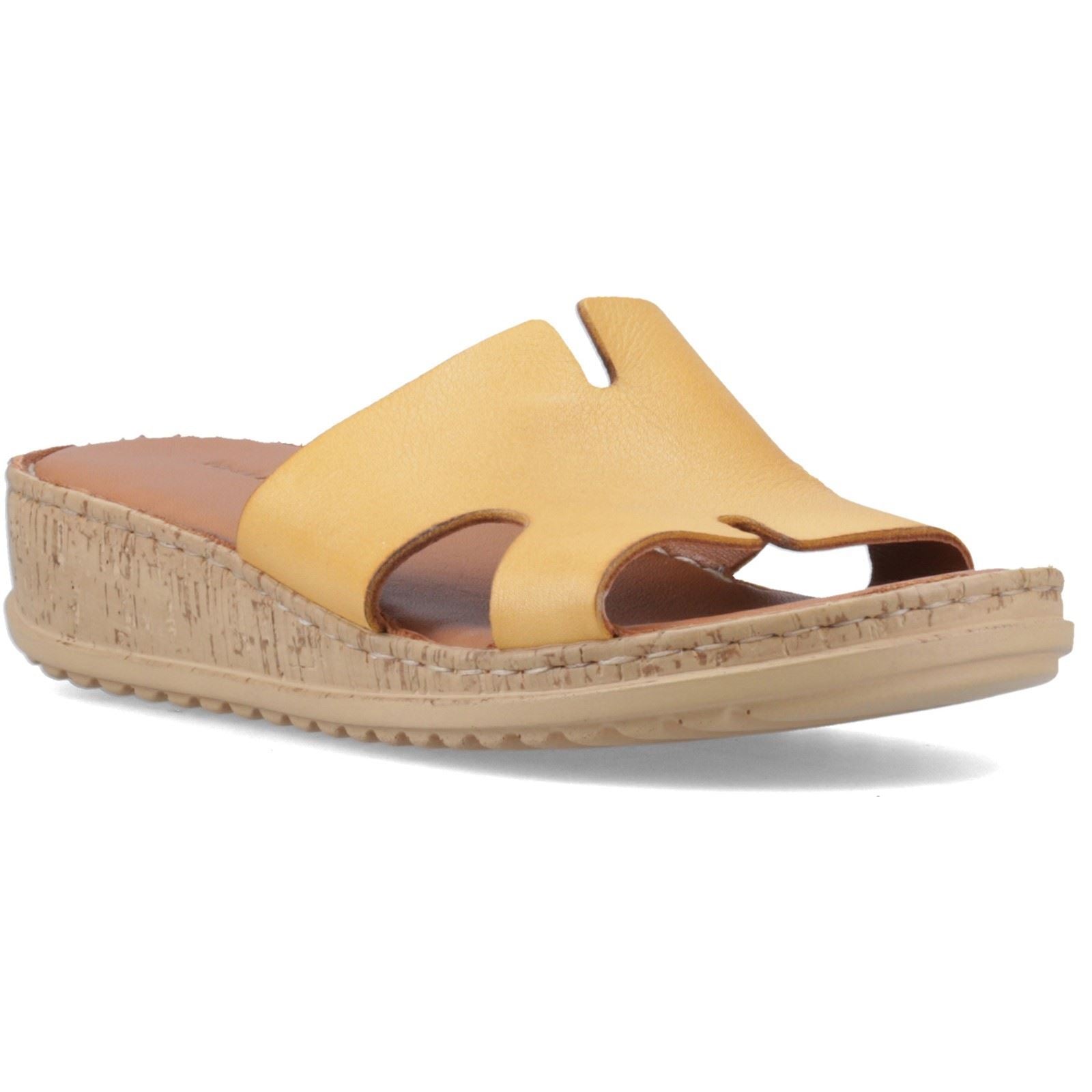 Hush Puppies Eloise Leather Women's Mustard Sandals