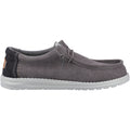 HEYDUDE Wally Workwear Synthetic Blend Men's Granite Grey/Black Moccasins Shoes