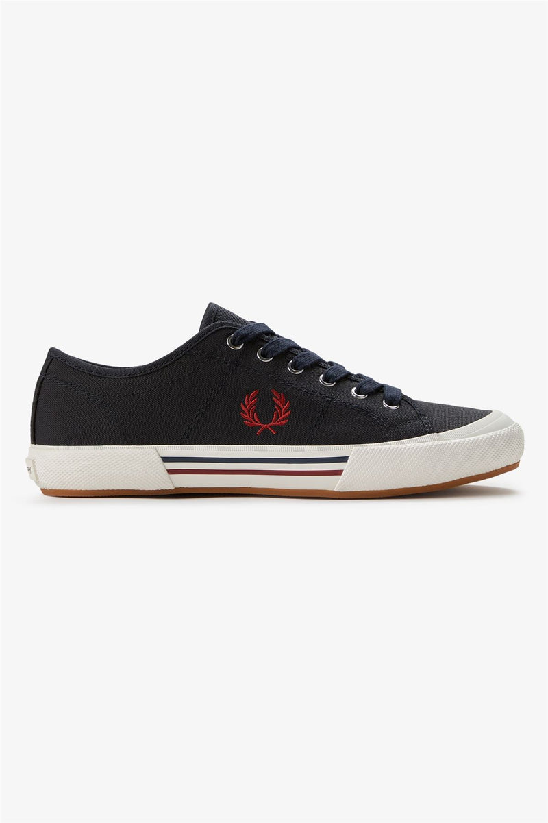 Fred Perry B708 Vintage Tennis Canvas Men's Navy/Red Trainers