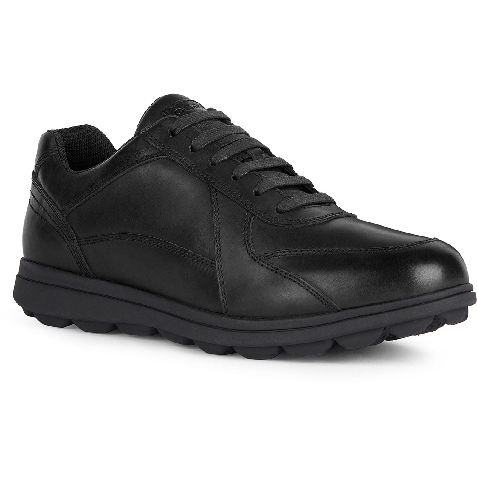 Geox U SPHERICA EC12 Leather Bovine Full Grain Men's Black Trainers