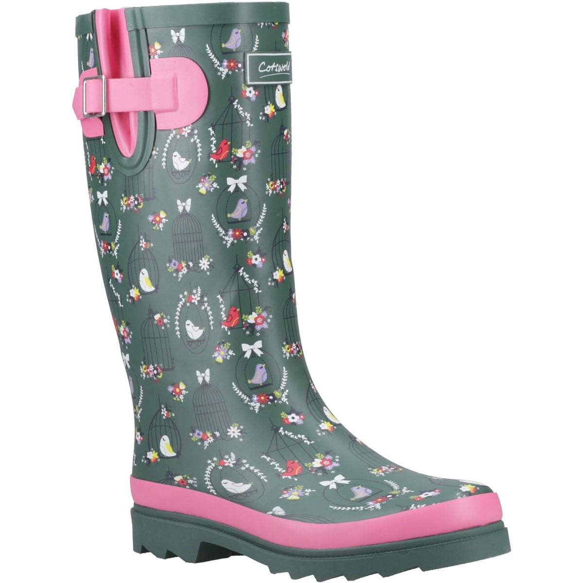 Cotswold Cleeve Tall Rubber Women's Green Wellington Boots