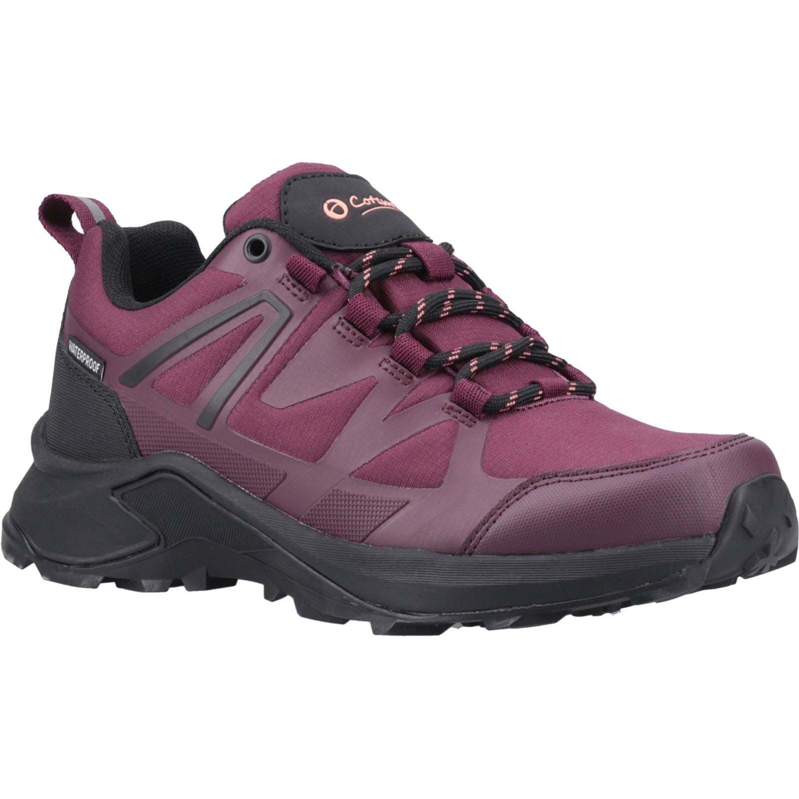 Cotswold Horton Low Textile Women's Burgundy Hiking Shoes