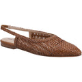 Hush Puppies Dalia Woven Leather Women's Tan Flats