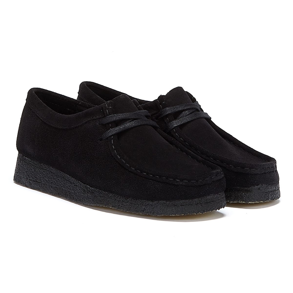 Clarks Originals Wallabee Suede Womens Black Shoes