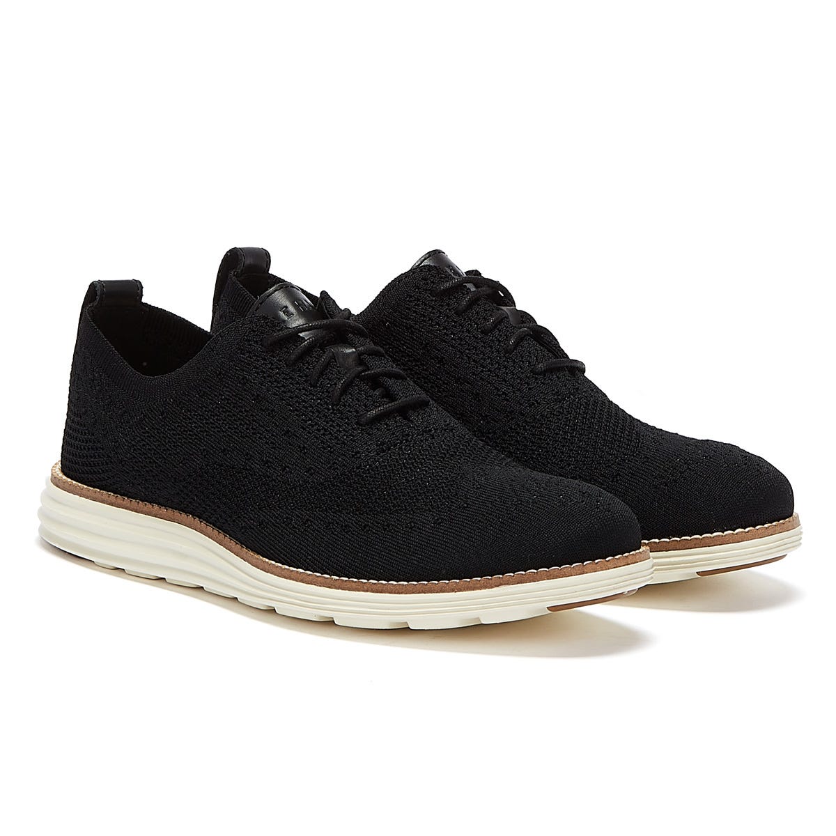 Cole Haan ØriginalGrand Stitchlite Wingtip Oxford Mens Black / Ivory Oxford Shoes