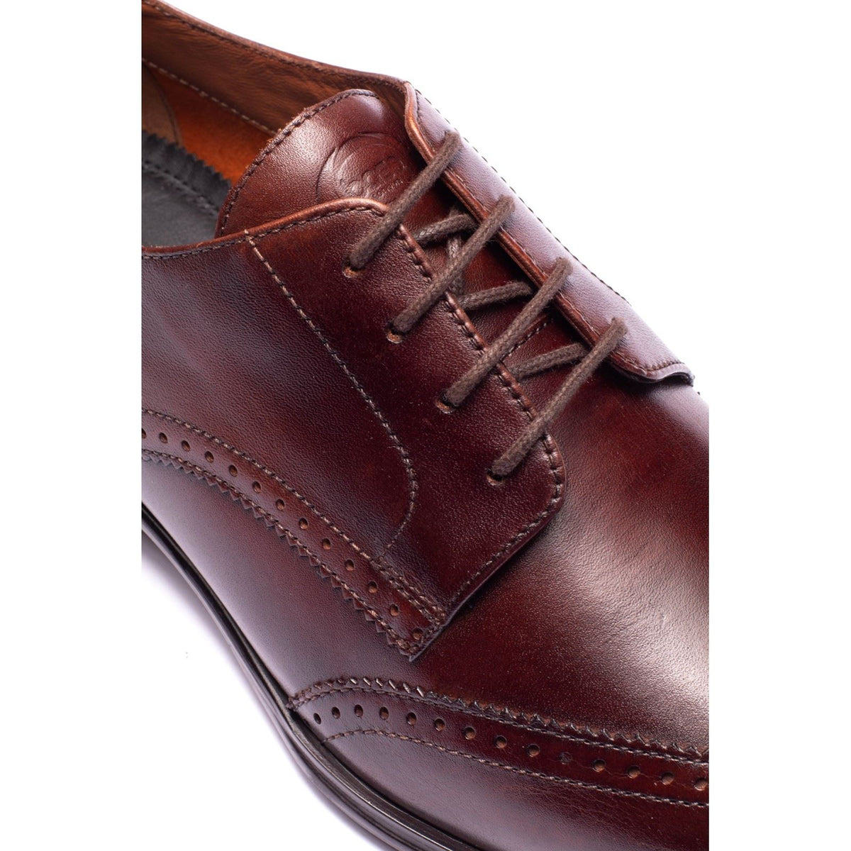 Base London Sloane Leather Men's BROWN Brogues Shoes