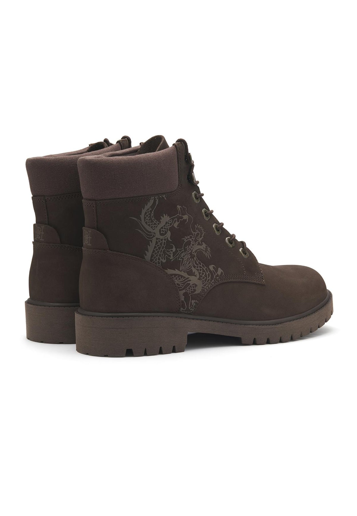 ED Hardy Dancing Dragon Nubuck Men's Brown Boots